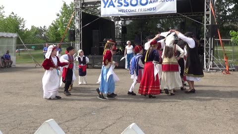 St Nicholas Greek School Dancers, Ya'ssoo Greek Festival of Ann Arbor, Michigan, June 10, 2023