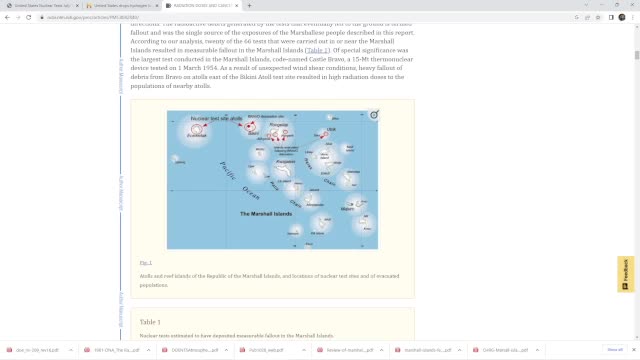 Nuclear Fallout Study Bikini Atoll