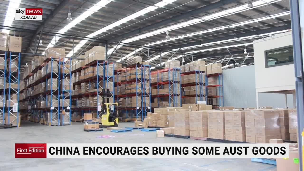 China encourages people to buy Australian products