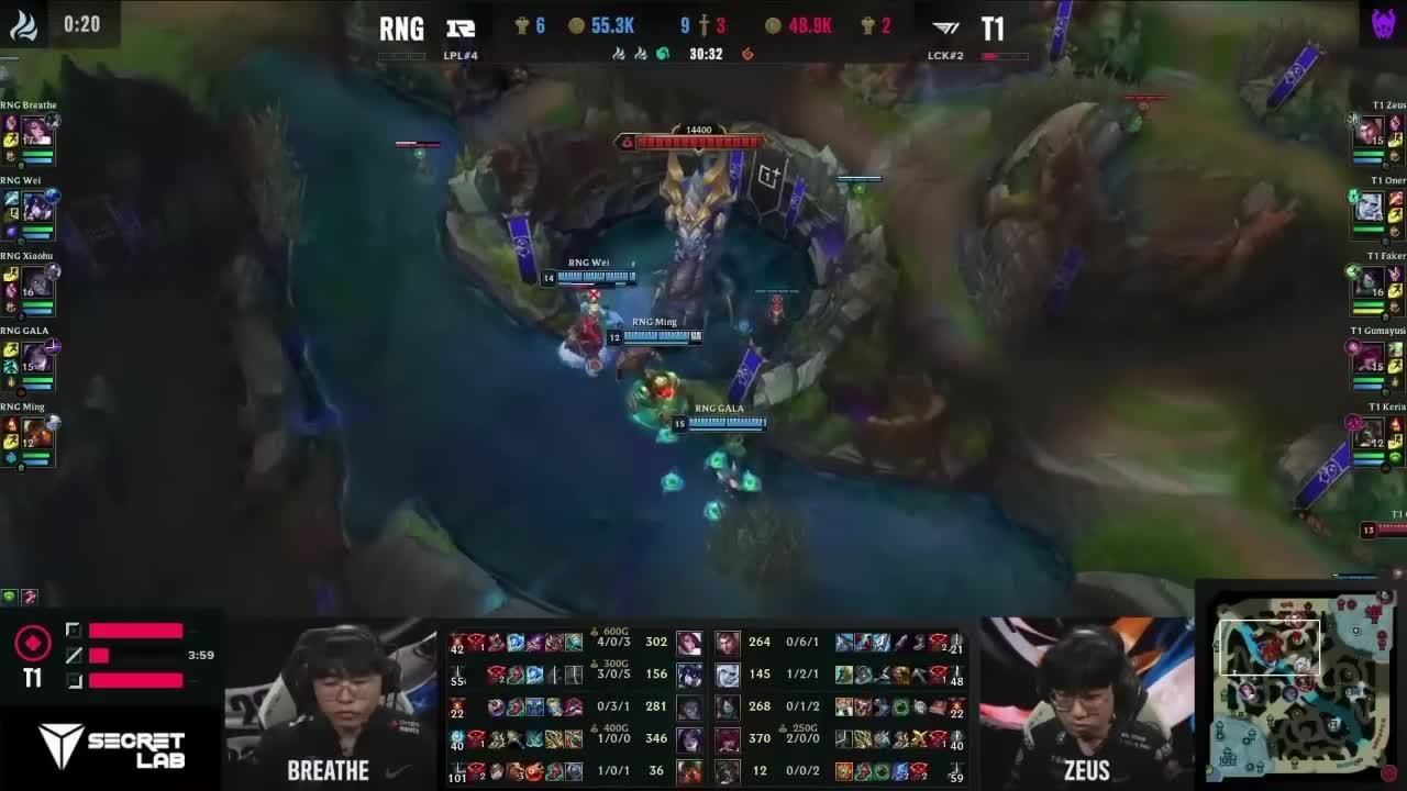 Faker is so happy after the baron sneak _ T1 vs RNG _ Worlds 2022 _ T1 moments