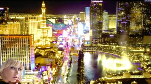 Las Vegas at night Drone Shot