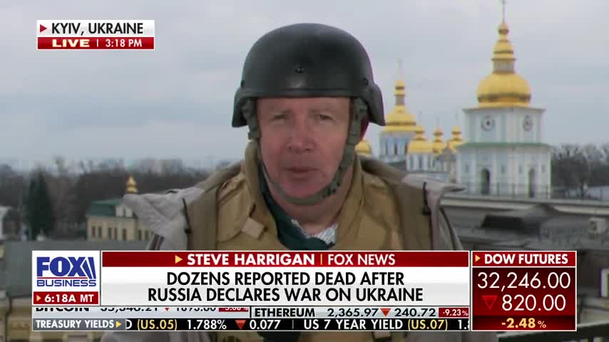 Steve Harrigan reports on the ground in Ukraine as violent explosions rock Kyiv