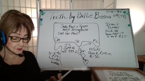 111624 11A(TX) TRUTH BY BILLIE BEENE "FLASH" PAUL v TYSON! IRAN TO HIT ISRAEL w/ K"s MISSILES!