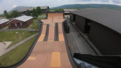 Hitting the mini-mega ramp at WoodWard, PA! (I met Raymond Warner)