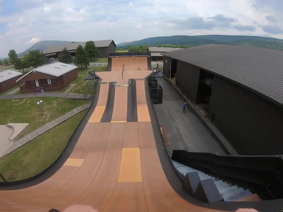 Hitting the mini-mega ramp at WoodWard, PA! (I met Raymond Warner)