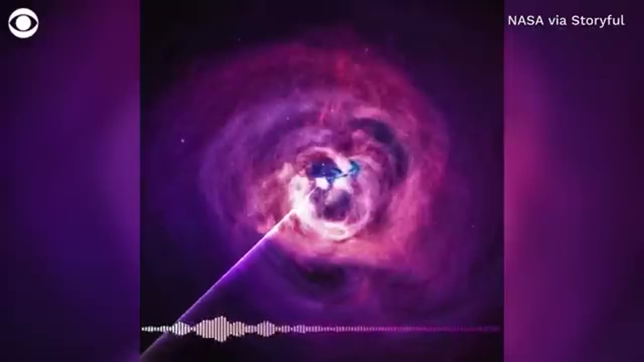 Sound of black hole in space