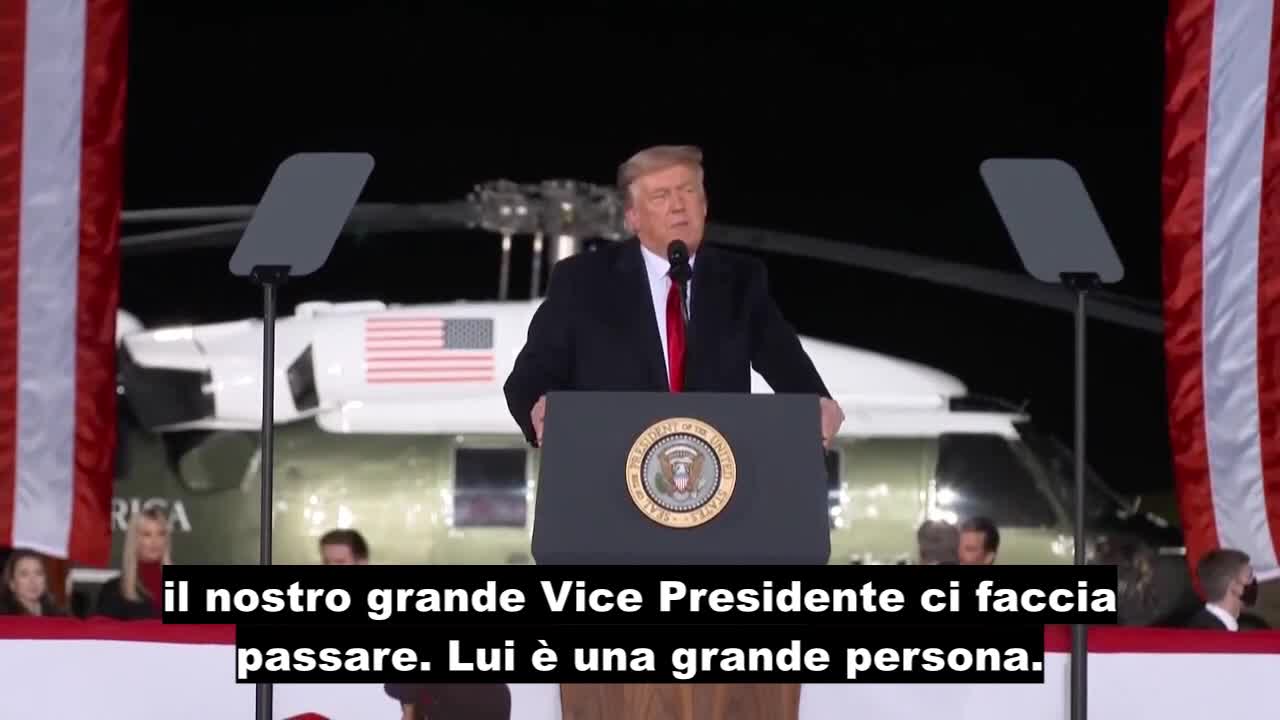 Trump su Mike Pence: "Mike pence farà la scelta Giusta!" (4 Gennaio 2021)