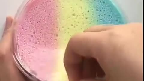 Oddly satisfying CRUNCHY SLIME #trending #viral #ASMR