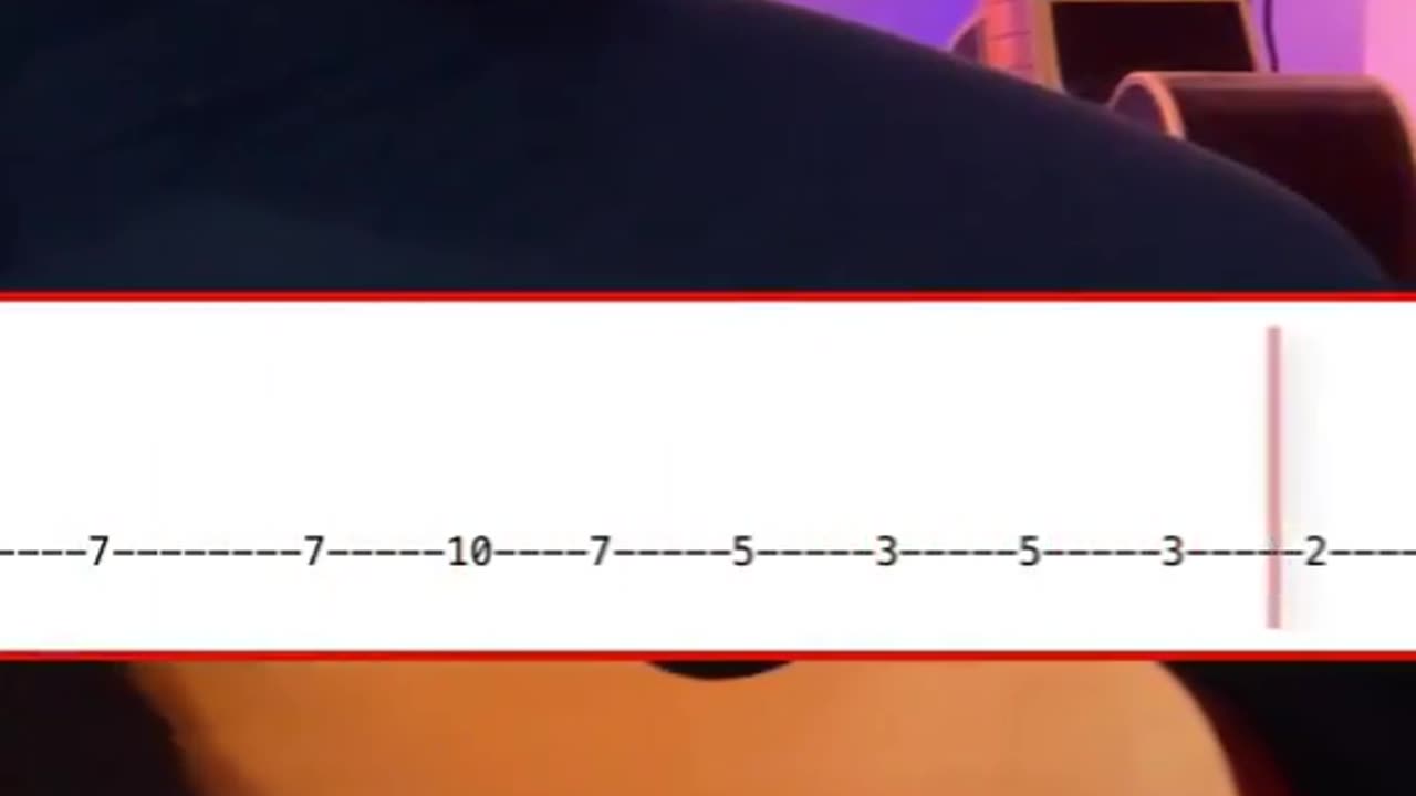 Playing guitar