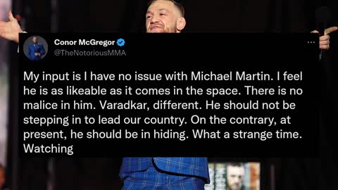 Conor McGregor announces he plans to run for president of Ireland