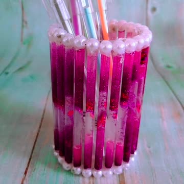 Origami - pen and pencil box decoration