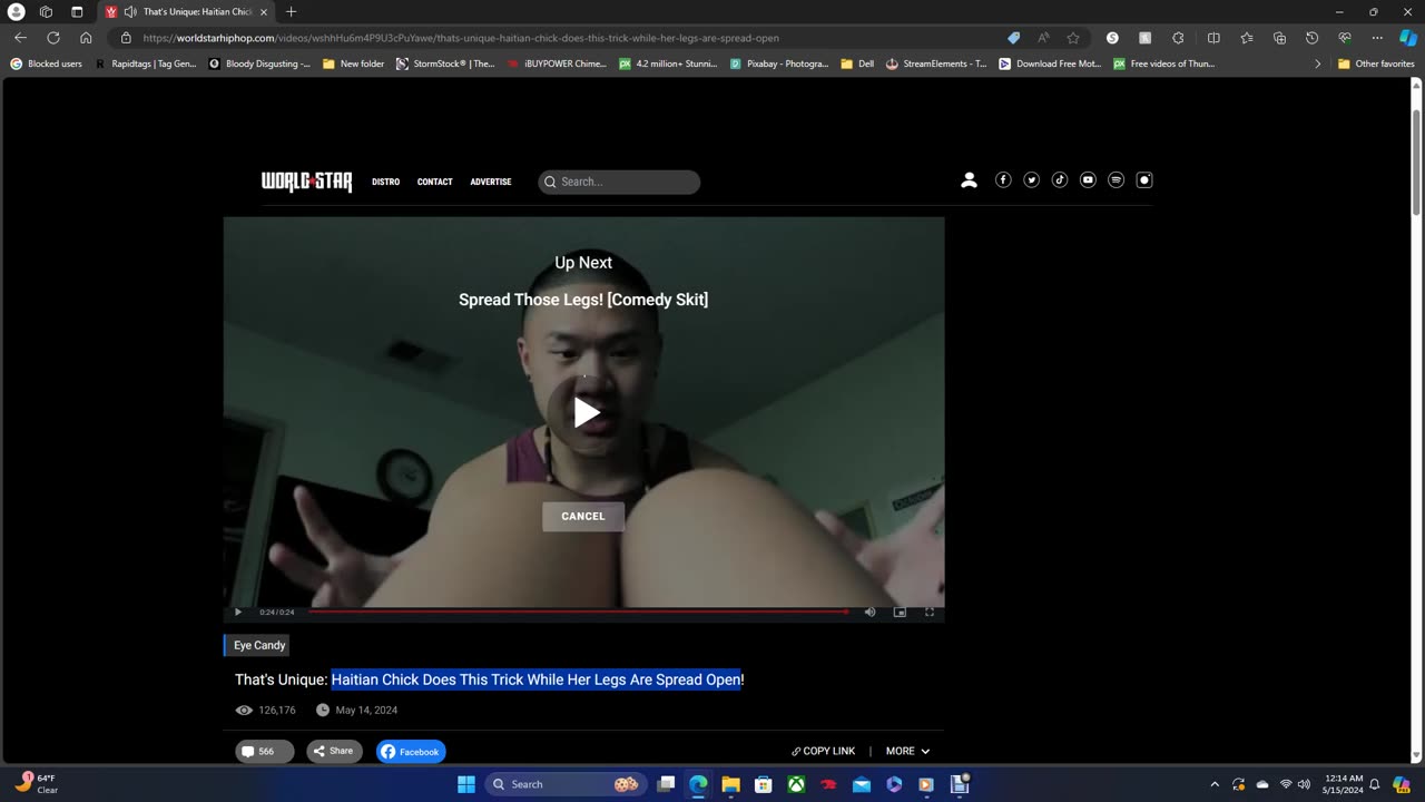 Haitian Chick Does This Trick While Her Legs Are Spread Open