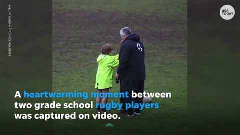 Young rugby player gives upset teammate uplifting pep talk _ USA TODAY