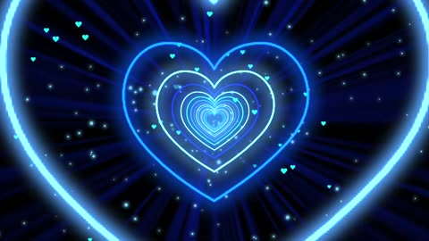 257. Heart Tunnel Background💙Blue Heart B Heart