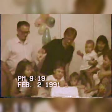 Aniversário de 9 anos do meu irmão Henrique em fevereiro de 1991