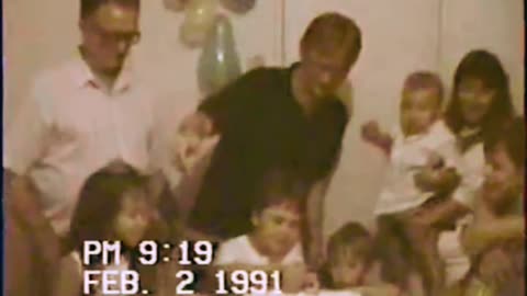 Aniversário de 9 anos do meu irmão Henrique em fevereiro de 1991