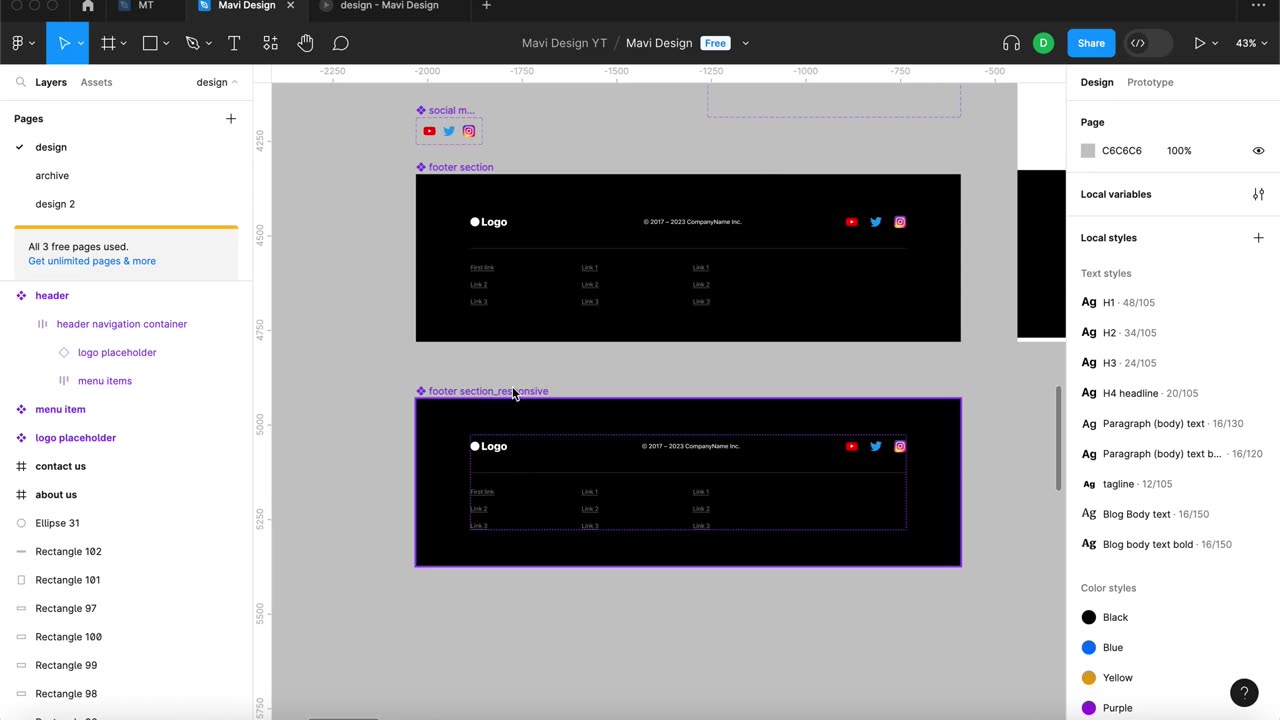 Can You Make a RESPONSIVE HEADER in Figma – Design a Website ep.31 – #free #ux #ui #course