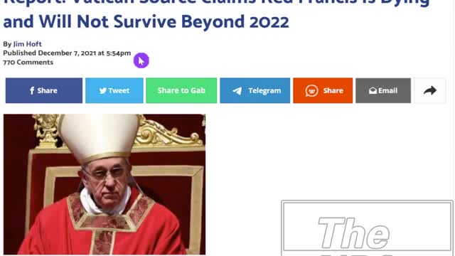 Pope Francis Will Not Make It Through 2022