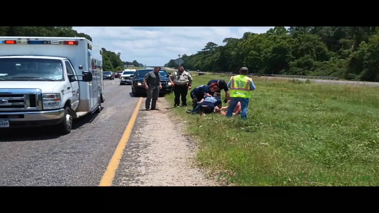 MOTORCYCLE CRASH HOSPITALIZES DRIVER, EASTE TEMPE TEXAS, 06/11/23...