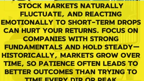 Think Long-Term and Avoid Emotional Reactions | Tip#9 | TheDailyDollar |