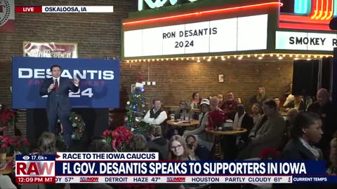 DeSantis heckled in Iowa.