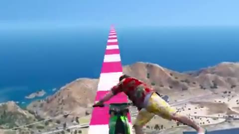 GTA V Dangerous Stunt On Mount Chiliad Episode 16 #Shorts