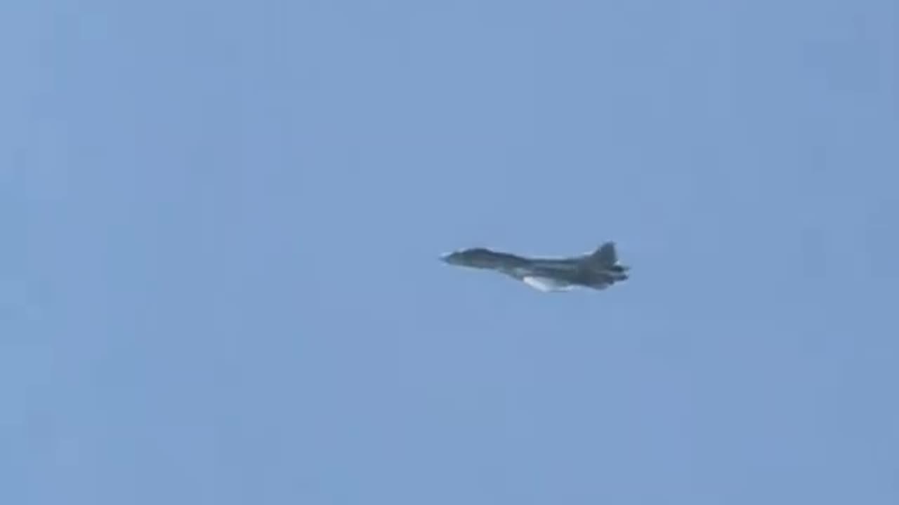 Aerobatics performed by test pilot Sergei Bogdan at the wheel of a Su-57 over Zhuhai, China.