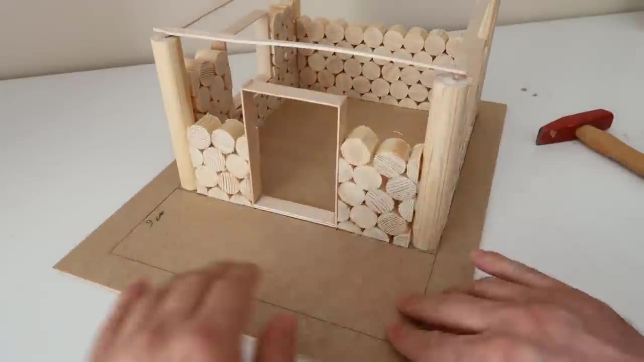 How to Make House from Broom Handle --- AF inventions / 49