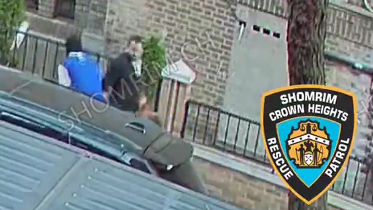 Wow. A masked man attempted to grab a Jewish child from his father while they