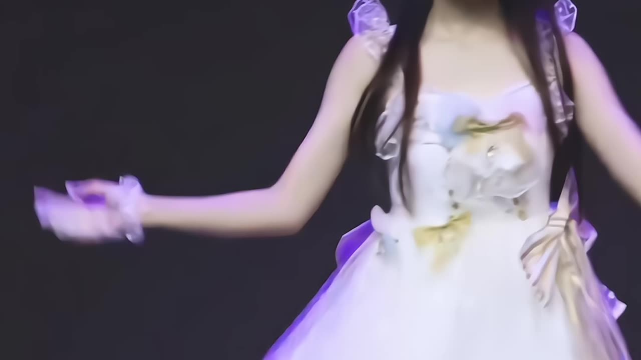 Cute little girl in a light white dress