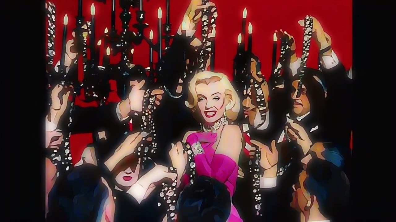 Marilyn Monroe 1953 Diamonds Are A Girls Best Friend 1080p anime effect