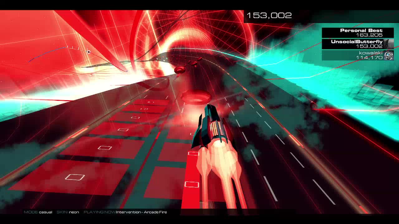 Audiosurf 2 "Intervention", by Arcade Fire