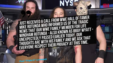 Bray Wyatt, Former WWE Champion, Dies at 36
