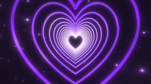 444. Heart Tunnel💜Purple Heart Background