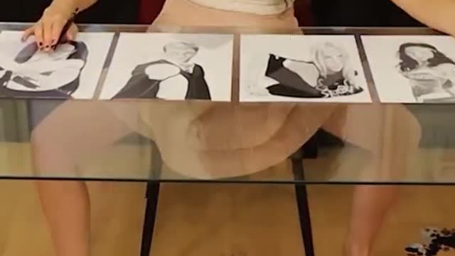 I used both feet and hands to create 6 realistic portraits upside down (painting + drawing)