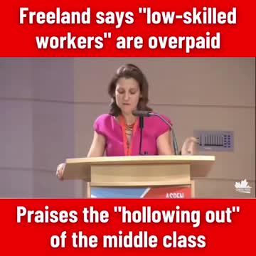 Chrystia Freeland Letting You Know In Advance You Are About To Own Noting Ever! And You Will Keep Your Mouth Shut And Be "Happy" Usless Eaters!