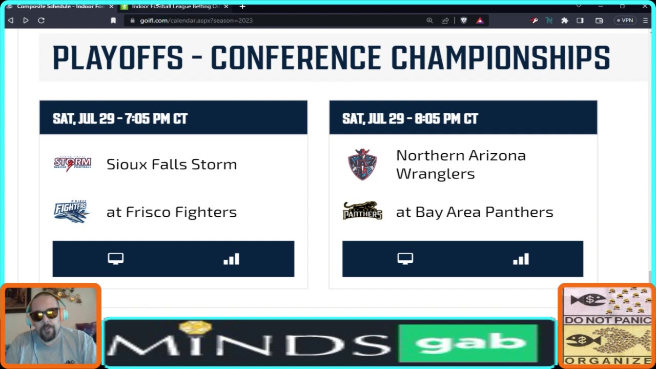 Indoor Football League Picks Conference Championships