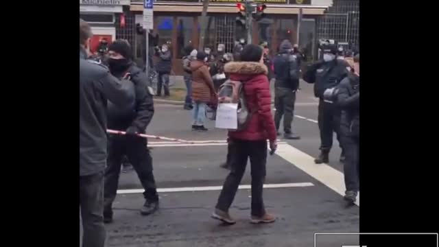 European Cops Patrol With Yard Sticks