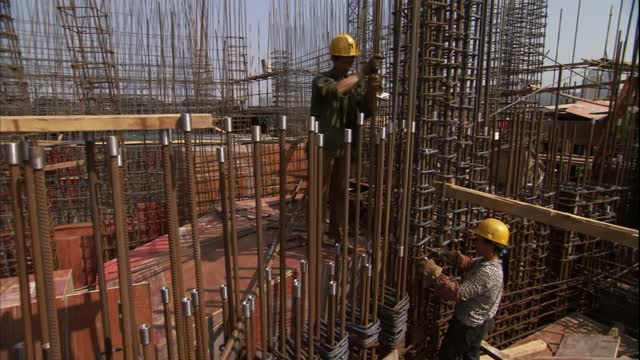 Construction site construction City building Construction site workers busy figure