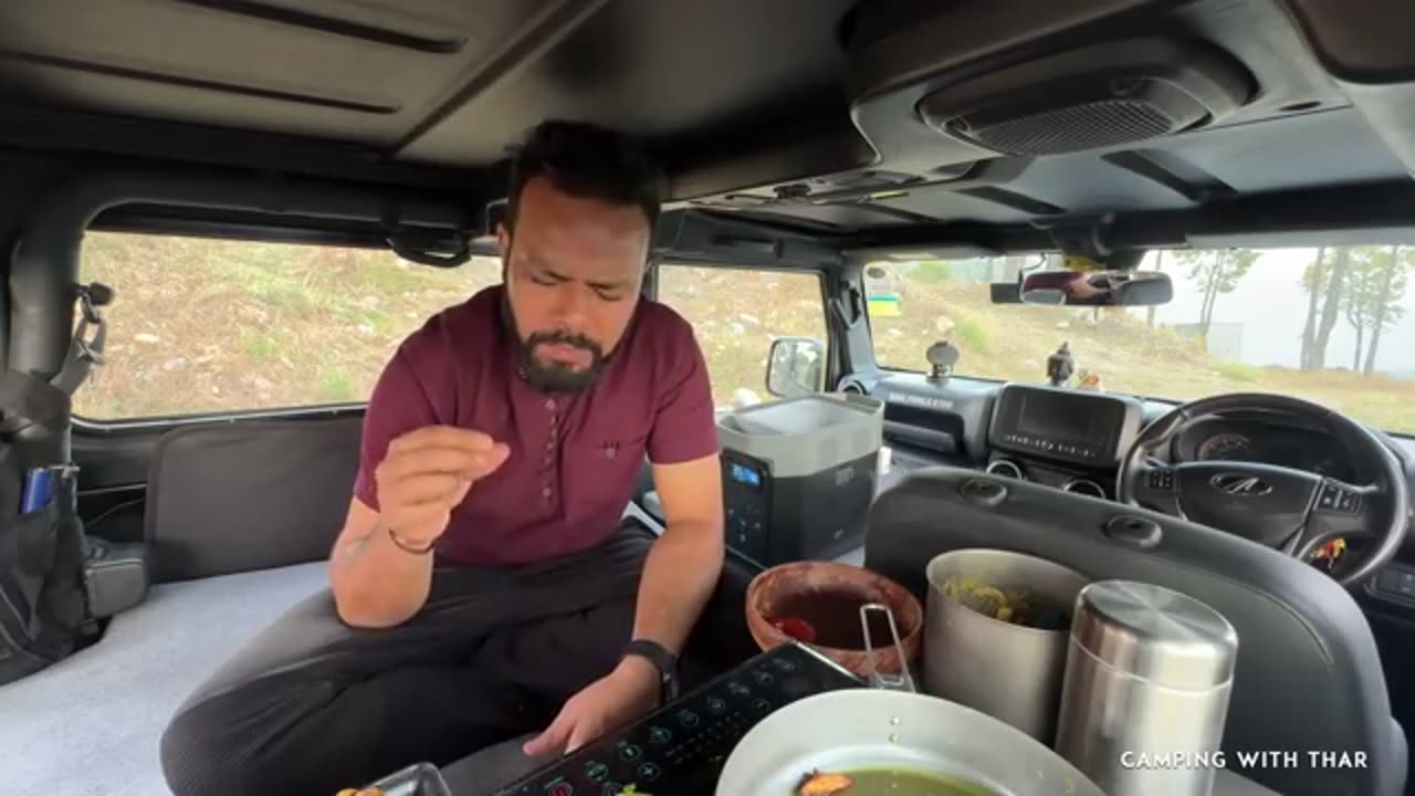 CAR CAMPING in Jammu & Kashmir😍MAKING FRIED RICE in OUR CAMPER VAN😋COOKING & SLEEPING IN OUR XUV500