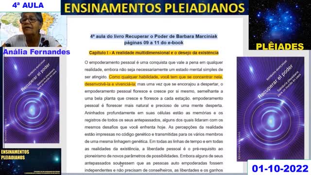 4ª Aula do Livro "Recuperar O Poder" Barbara Marciniak. 01-10-2022. (H.Q.)