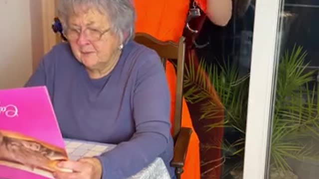 He surprised his grandma in the craziest way!