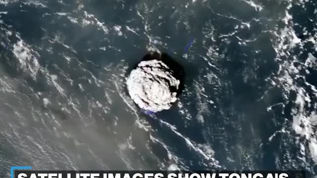 Satellite pictures show huge Tonga volcano blast