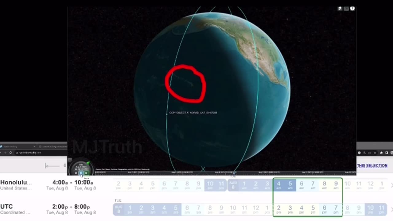 CCP Satellite in Orbit over Maui at time of Fires