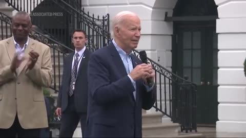 President Biden tells crowd he's 'not going anywhere' during July Fourth celebrations