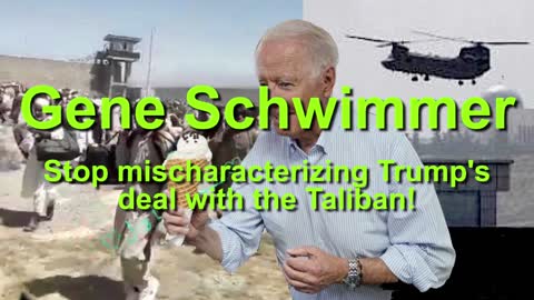 Stop mischaracterizing Trump's with the Taliban!