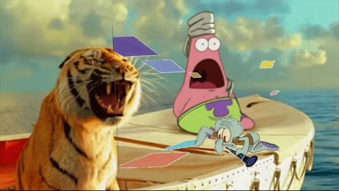 Squidward Is Playing With Tiles On A Boat ⛵️