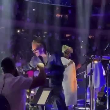 WhoMadeWho's Jeppe having fun at Black Coffee's show Madison Square Garden