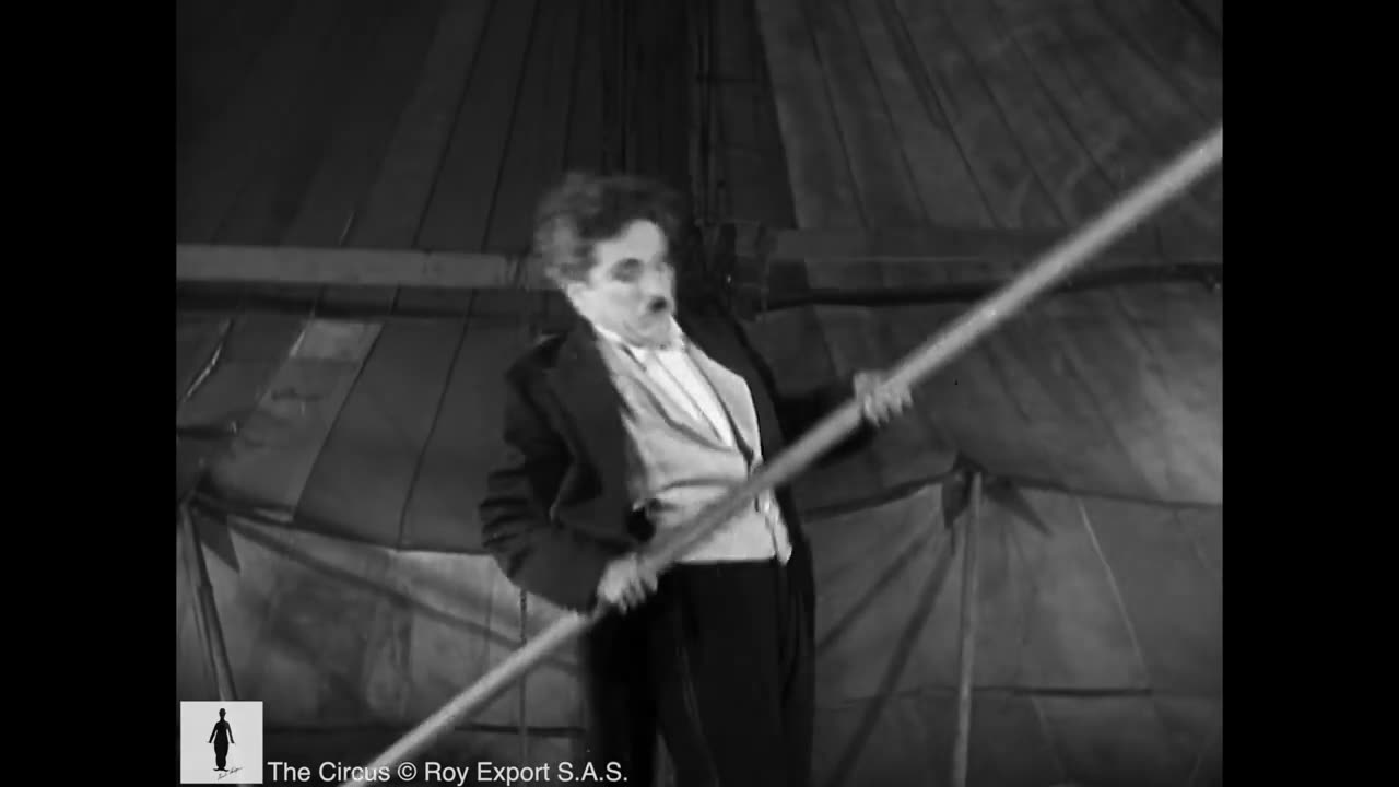 Charlie Chaplin on the tightrope ( The Circus ) | Celebraty World