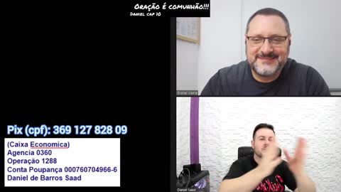 Oração é Comunhão (Daniel 10) - Live com mano Daniel Saad (problema no áudio de 21:35 até 28:35)